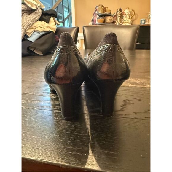 Aerosoles Black Cover Song Faux Leather Mary Jane Heels Comfort Shoes sz 11 - Picture 6 of 8